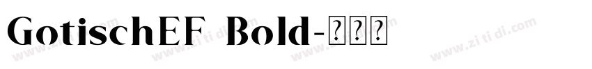 GotischEF Bold字体转换